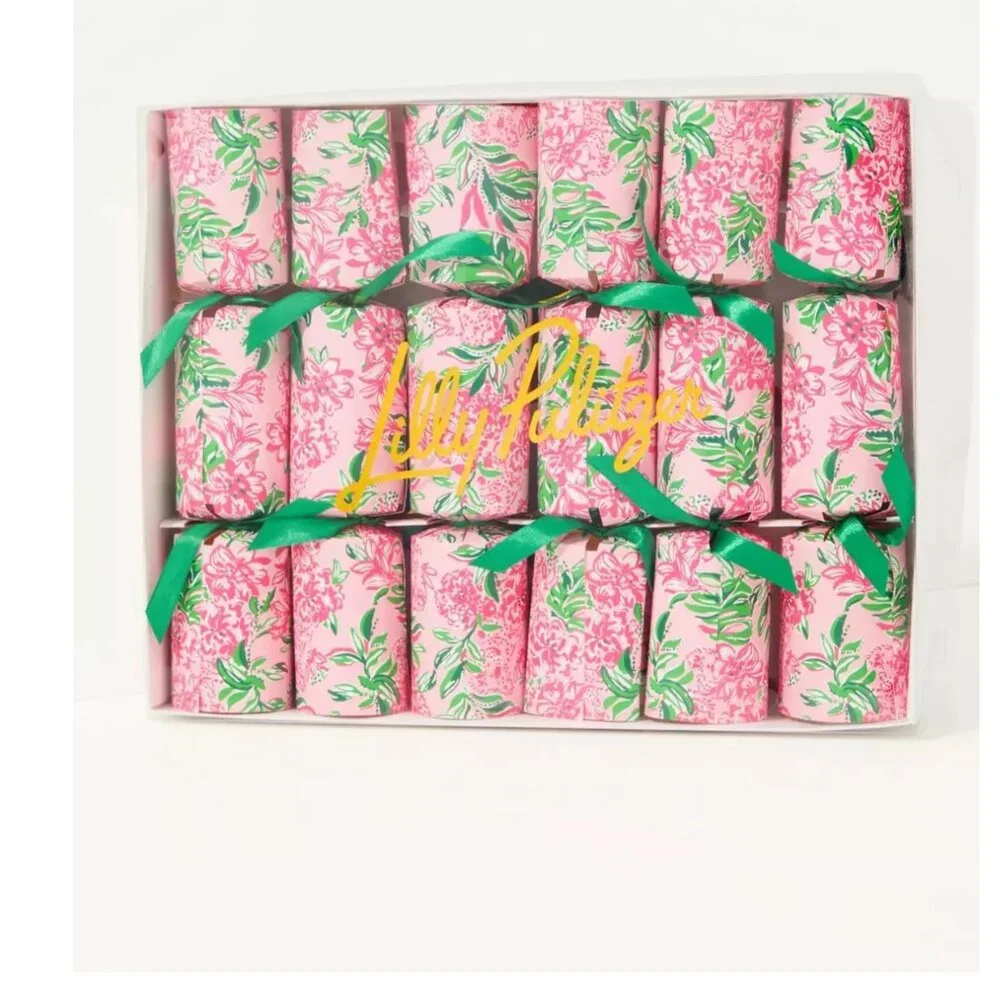 NWT Lilly Pulitzer Party Poppers Set of 6 Koala La La Conch Shell Pink